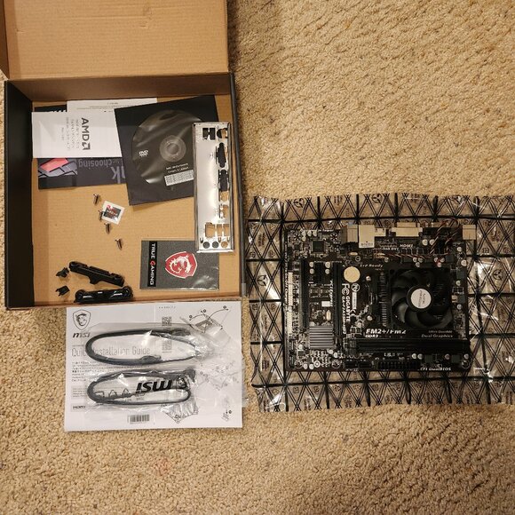 MSI A320M-A Pro Max DDR4 AMD AM4 Motherboard & Athlon X4 CPU & Corsair 16GB RAM - Picture 4 of 16